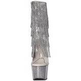 Plata 18 cm ADORE-1017SRS botines con flecos de mujer tac�n altos