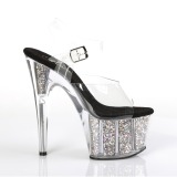 Plata 18 cm ADORE-708CG brillo plataforma sandalias de tac�n alto