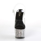 Plata 18 cm ADORE-708CG brillo plataforma sandalias de tac�n alto