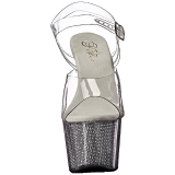 Plata 18 cm ADORE-708SRS Sandalias Mujer Plataforma Strass