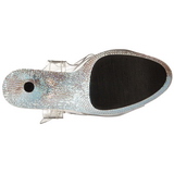 Plata 18 cm Pleaser BEJEWELED-708DM Strass Plataforma Tacones Altos