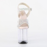 Plata 20 cm FLAMINGO plataforma zapatos de tac�n con piedras