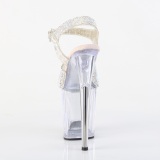Plata 20 cm FLAMINGO plataforma zapatos de tac�n con piedras