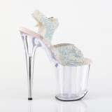 Plata 20 cm FLAMINGO plataforma zapatos de tac�n con piedras