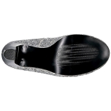 Plata Brillo 10 cm QUEEN-01 zapatos de salón tallas grandes