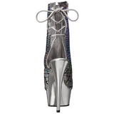 Plata Charol 15 cm DELIGHT-1018HG botines con suela plataforma de mujer