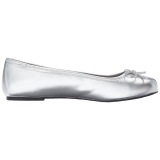 Plata Polipiel ANNA-01 zapatos de bailarinas tallas grandes
