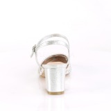 Plata brillo 7 cm Fabulicious FAYE-06 sandalias de tacón alto