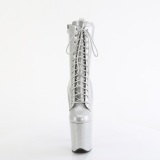 Plata glitter 20 cm plataforma botines tac�n alto mujer