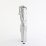 Plata glitter 20 cm plataforma botines tac�n alto mujer