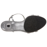 Plata piedras strass 8 cm BELLE-316 Zapatos para travestis