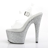 Plata purpurina 18 cm Pleaser ADORE-708HMG Zapatos con tacones pole dance
