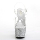 Plata purpurina 18 cm Pleaser ADORE-708HMG Zapatos con tacones pole dance