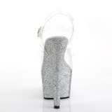 Plata purpurina 18 cm Pleaser ADORE-708HMG Zapatos con tacones pole dance