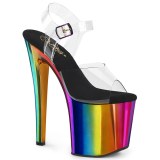 Plataforma arco iris 19 cm ENCHANT-708RC Zapatos de pole dance