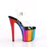 Plataforma arco iris 19 cm ENCHANT-708RC Zapatos de pole dance