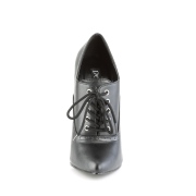 Polipiel 15 cm DOMINA-460 zapatos de salón oxford con cordones negro