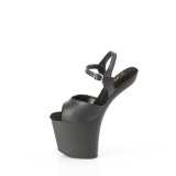 Polipiel 20 cm CRAZE-809 Heelless plataforma tacones altos pony negro