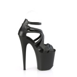 Polipiel 20 cm FLAMINGO-877 negro zapatos pleaser con tacones altos