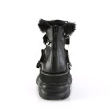 Polipiel Negro 7,5 cm NEPTUNE-150 Zapatos de Goticas Hombres Plataforma