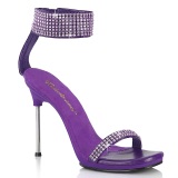 Purpura 11,5 cm CHIC-40 correa al tobillo sandalias tac�n aguja de metal