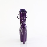 Purpura glitter 18 cm plataforma botines tacn alto mujer