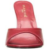 Rojo 10 cm CLASSIQUE-01 pantuflas tacón alto mujer tacón bajo