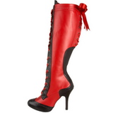 Rojo 11,5 cm BORDELLO TEMPT-126 Botas de cordones mujer