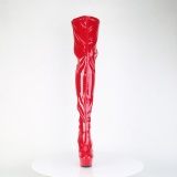 Rojo 15 cm DELIGHT-4000 Vinilo plataforma botas altas crotch alto
