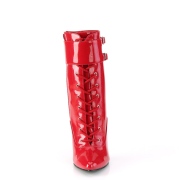 Rojo 15 cm DOMINA-1023 botines con stiletto altos