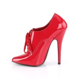 Rojo 15 cm DOMINA-460 zapatos oxford con tacones altos