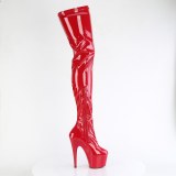 Rojo 18 cm ADORE-4000 Vinilo plataforma botas altas crotch alto