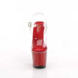 Rojo 18 cm LOVESICK-708SG brillo plataforma sandalias de tac�n alto