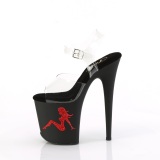 Rojo 20 cm 808TGRS plataforma zapatos de tac�n con piedras