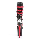 Rojo 20 cm FLAMINGO-800-38 gladiador sandalias hasta la rodilla con hebillas