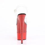 Rojo 20 cm FLAMINGO-808-2HGM brillo plataforma sandalias de tacón alto