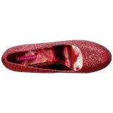 Rojo Brillo 14,5 cm Burlesque TEEZE-06GW zapatos de salón pies anchos hombre