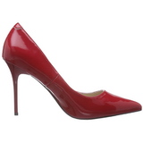 Rojo Charol 10 cm CLASSIQUE-20 zapatos puntiagudos tacón de aguja