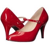 Rojo Charol 10 cm DREAM-428 zapatos de salón tallas grandes