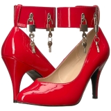 Rojo Charol 10 cm DREAM-432 zapatos de salón tallas grandes