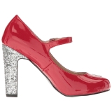 Rojo Charol 10 cm QUEEN-02 zapatos de salón tallas grandes