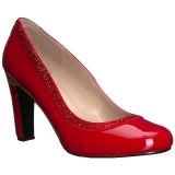 Rojo Charol 10 cm QUEEN-04 zapatos de salón tallas grandes