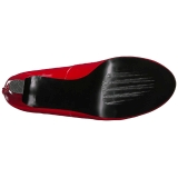 Rojo Charol 10 cm QUEEN-04 zapatos de salón tallas grandes