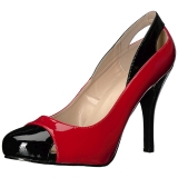 Rojo Charol 12,5 cm EVE-07 zapatos de salón tallas grandes