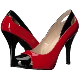 Rojo Charol 12,5 cm EVE-07 zapatos de salón tallas grandes