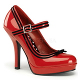 Rojo Charol 12 cm PINUP SECRET-15 Mary Jane Plataforma Zapatos de Salón