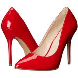 Rojo Charol 13 cm AMUSE-20 Stiletto zapatos tacón de aguja