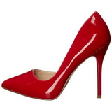 Rojo Charol 13 cm AMUSE-22 Zapato Salón Clasico para Mujer