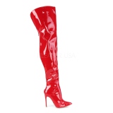 Rojo Charol 13 cm COURTLY-3012 botas altas pleaser