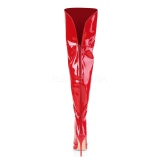 Rojo Charol 13 cm COURTLY-3012 botas altas pleaser